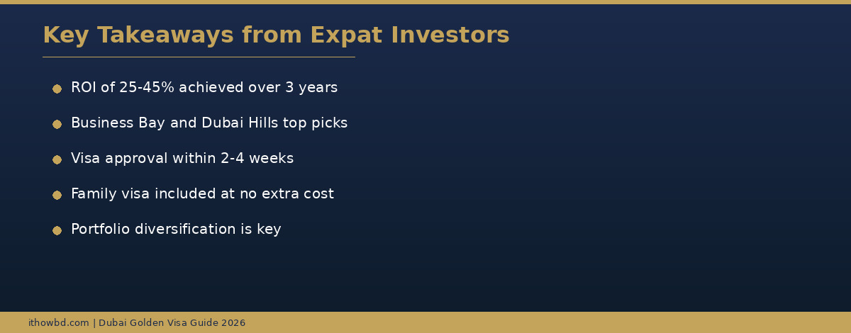 Key takeaways and insights from successful Golden Visa investors