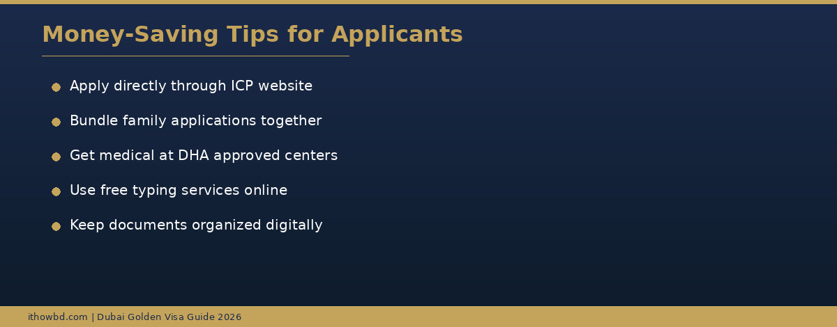 Money saving tips for Golden Visa applicants in Dubai